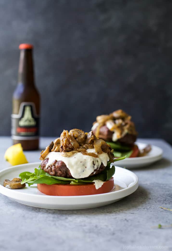 Image of Gluten Free Mushroom Burgers with Horseradish Aioli