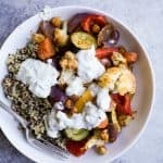 Roasted Vegetable Grain Bowl with Tzatziki Sauce - web-6