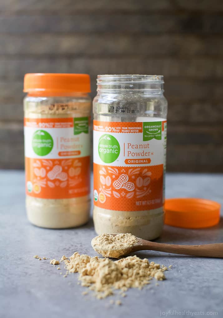 Two jars of of Organic Peanut Powder