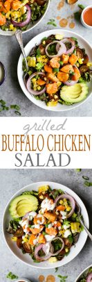 Grilled Buffalo Chicken Salad Recipe | Healthy Work Lunch Idea