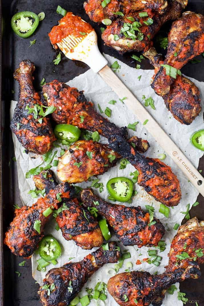 Moroccan Harissa Grilled Chicken Legs the perfect grilling recipe to wow the crowd this summer! | gluten free recipes