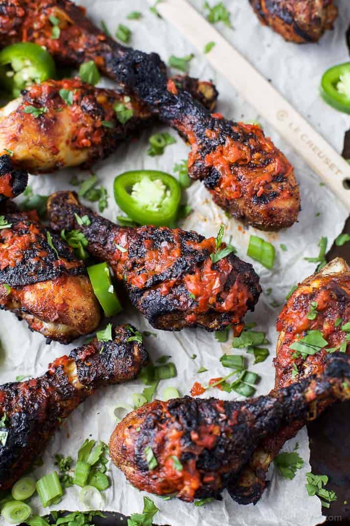 Moroccan Harissa Grilled Chicken Legs the perfect grilling recipe to wow the crowd this summer! | gluten free recipes