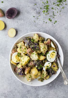 Image of a Patriotic Potato Salad