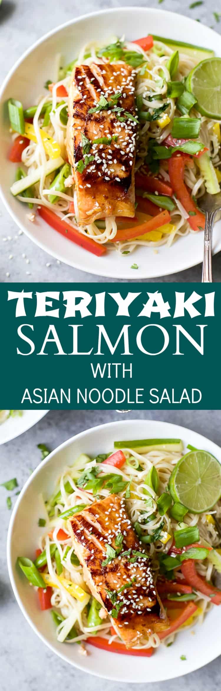 Teriyaki Salmon with Asian Noodle Salad | Easy Healthy ...