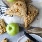 Fresh Apple Cinnamon Scones they're crumbly, moist, and full of apple cinnamon flavor. The perfect breakfast for the fall, especially next to a cup of coffee!