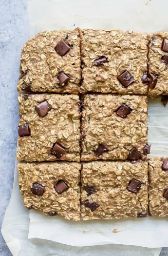 banana bread chocolate chip oatmeal bars