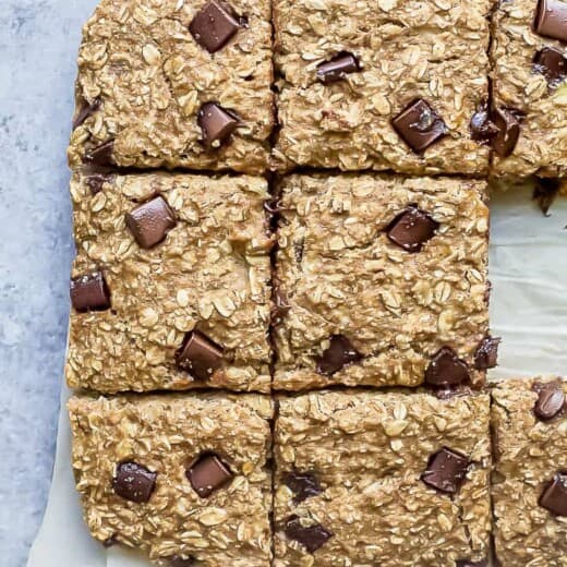 banana bread chocolate chip oatmeal bars