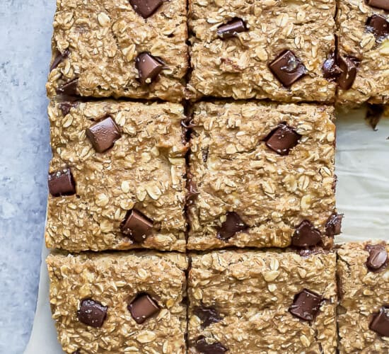 banana bread chocolate chip oatmeal bars
