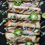 Butternut Squash Chicken Taquitos with Avocado Crema - web-6