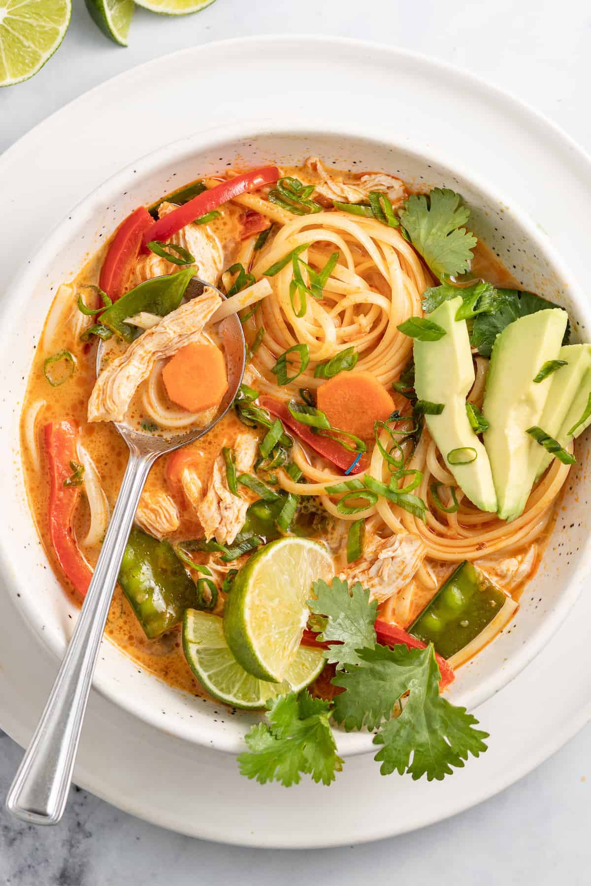 Thai-Inspired Chicken & Rice Noodle Soup - Once Upon a Chef