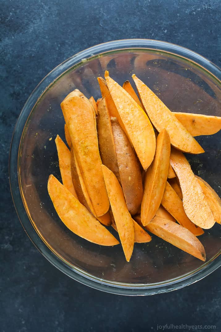 Sweet Potato Wedges in a bowl