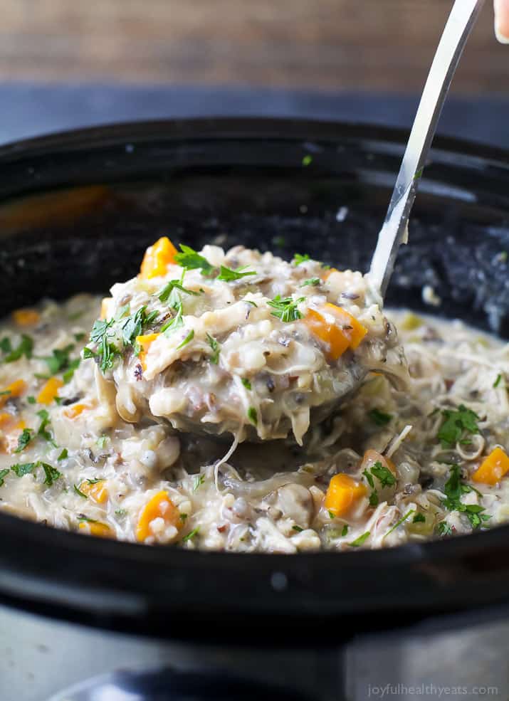 Easy Crockpot Chicken & Wild Rice Soup | Only 5 Min Prep Time!