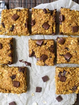 oatmeal chocolate chip pumpkin bars