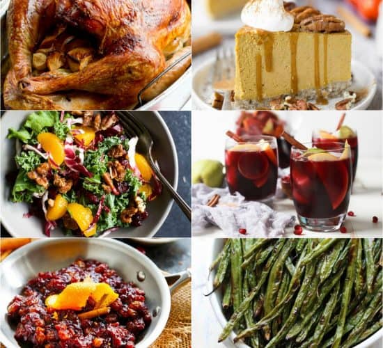 64 of the BEST Thanksgiving Recipes to ensure you have the ULTIMATE and most flavorful Turkey Day feast around! From how to brine a turkey, to holiday cocktails, healthy side dishes, homemade rolls and sweet desserts - everything you need!