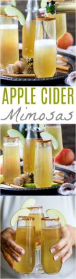 Pinterest image for apple cider mimosas.