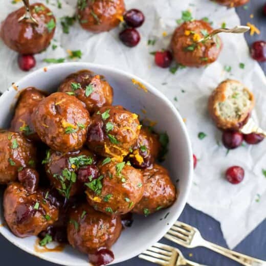 crock pot cranberry bbq meatballs