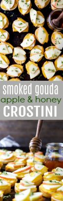 Smoked Gouda Apple Crostini with Honey Drizzle