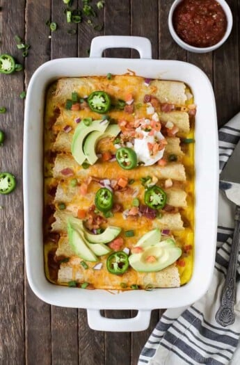 Image of Overnight Breakfast Enchiladas in a Pan