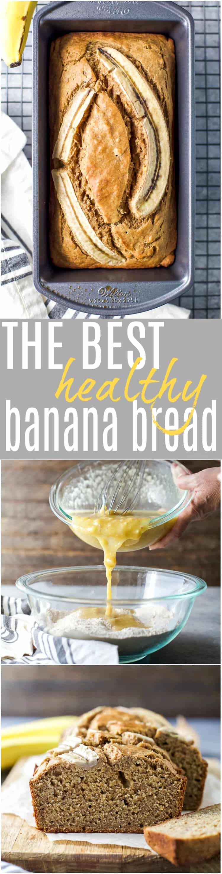 The BEST Healthy Banana Bread Recipe you'll ever need. An easy to make banana bread that's super moist and refined sugar free.