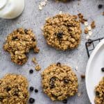 A Gluten Free Blueberry Breakfast Cookie baked to perfection, moist, naturally sweetened, high in fiber and perfect for a grab 'n go breakfast! These cookies will rock your world! {dairy free, egg free, gluten free}