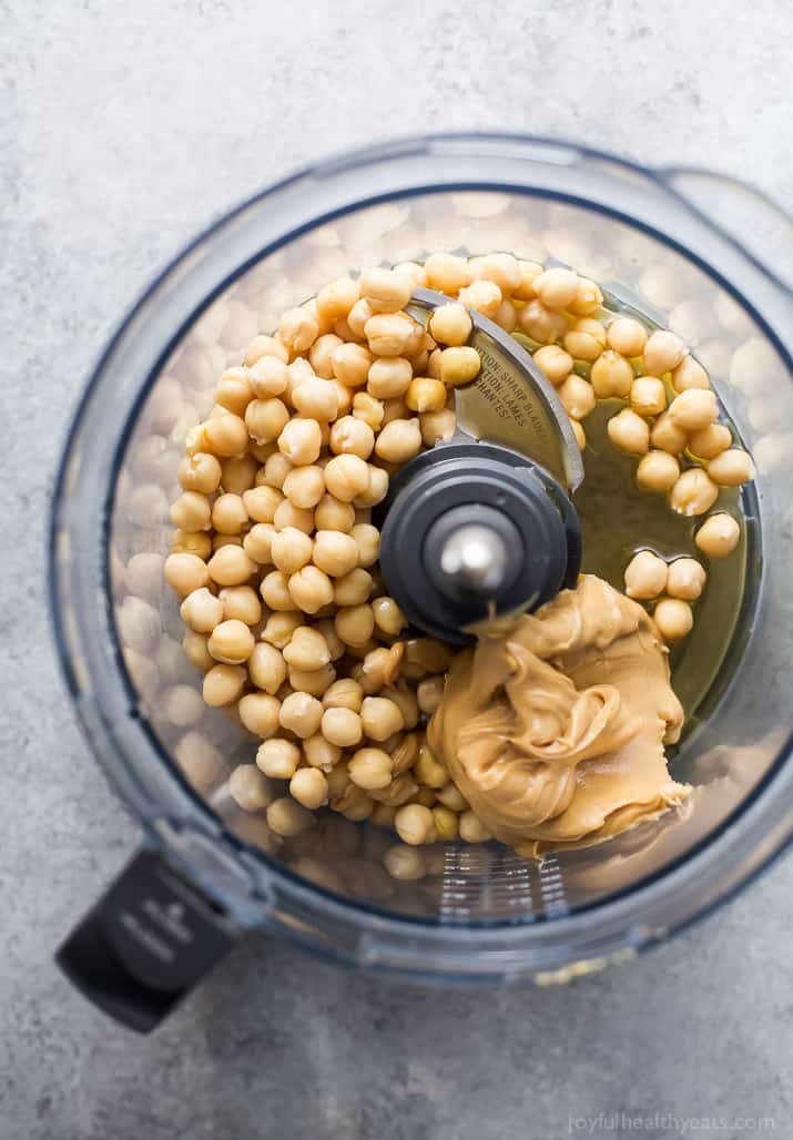 Vegan Chickpea Cookie Dough made in a blender.  A healthy eggless no bake cookie dough recipe to satisfy that sweet tooth! {gluten free, refined sugar free, dairy free}