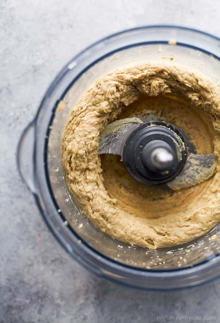 Vegan Chickpea Cookie Dough made in a blender.  A healthy eggless no bake cookie dough recipe to satisfy that sweet tooth! {gluten free, refined sugar free, dairy free}