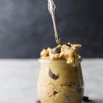 vegan chickpea cookie dough in a jar