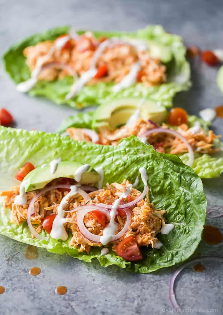 Easy Low Carb Buffalo Chicken Lettuce Wraps | Chicken Dinner Idea