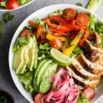 Chicken Fajita Salad with Chimmichurri Dressing - web-5
