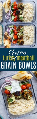 Gyro Turkey Meatball Bowls with Tzatziki_LONG