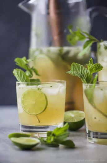 This Classic Mojito Recipe  made in a pitcher will be the hit of the party! It's easy, light and super refreshing for the summer!