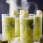 Refreshing Kiwi Pineapple Agua Fresca made with only 3 ingredients and refined sugar free. This Agua Fresca is the perfect drink for those warmer summer months!