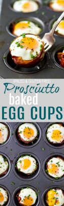 Prosciutto Baked Egg Cups | Easy Make Ahead Breakfast Idea