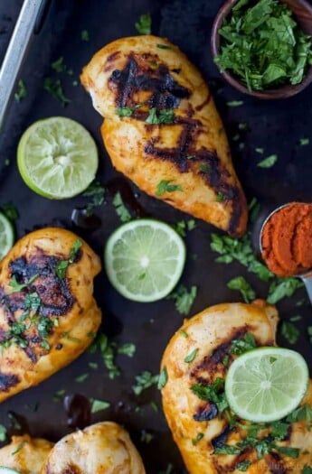 Juicy Thai Curry Grilled Chicken marinaded in a creamy curry coconut sauce then grilled to perfection! This thai chicken will be the star of your dinner table this summer!  #glutenfree