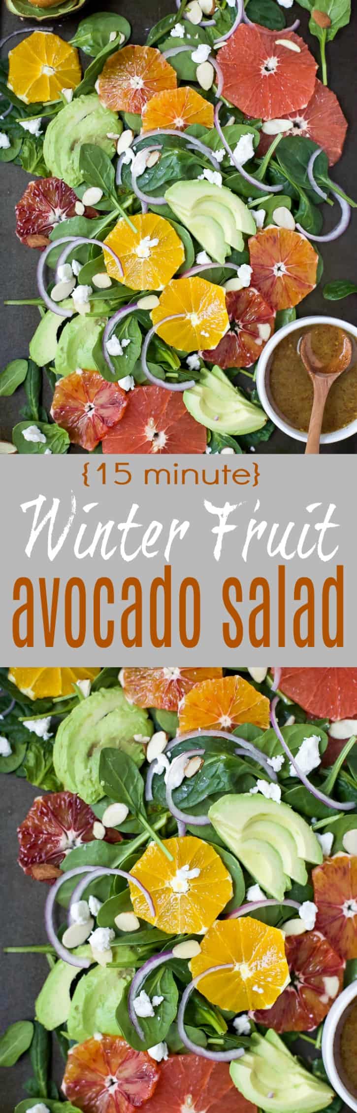 Winter Fruit Avocado Salad 