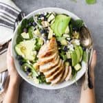 Easy Grilled Avocado Mango Chicken Salad a refreshing healthy salad perfect for the summer! A light 30 minute meal loaded with nutrients and flavor!