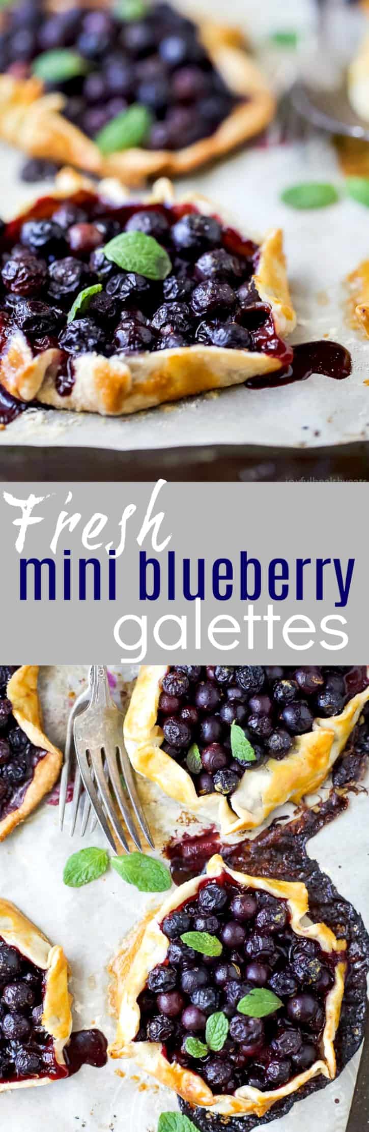 Recipe collage for Fresh Mini Blueberry Galettes