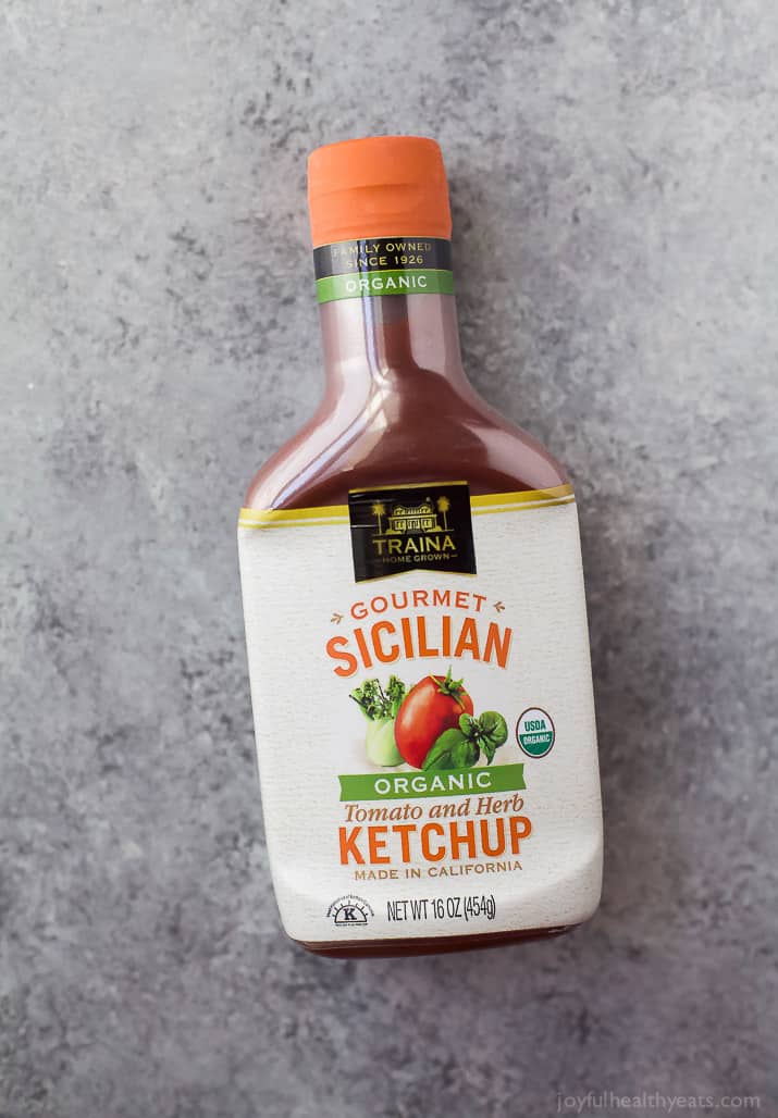 A bottle of Traina Gourmet Sicilian Ketchup