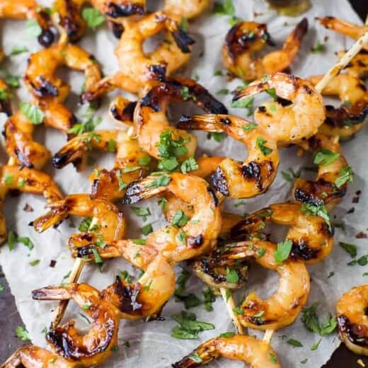 Grilled Shrimp {with Honey Garlic Marinade} - Cooking Classy