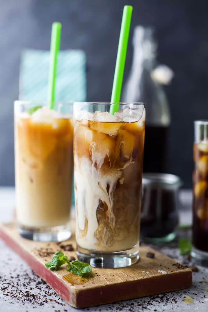 How to make the BEST Iced Coffee Cold Brew with a Sweet Cream finish. It's the perfect refreshing drink for the summer and a great start to your day!
