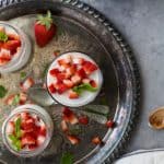 Creamy Paleo Vanilla Bean Panna Cotta sweetened with honey. A quick and easy dessert recipe that takes minutes to make! It's the perfect light sweet treat for the summer!