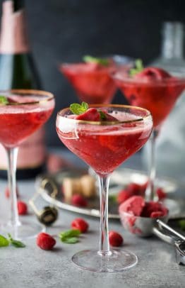 Image of Raspberry Sorbet Rosé Floats