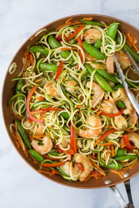 shrimp stir fry with zucchini noodles