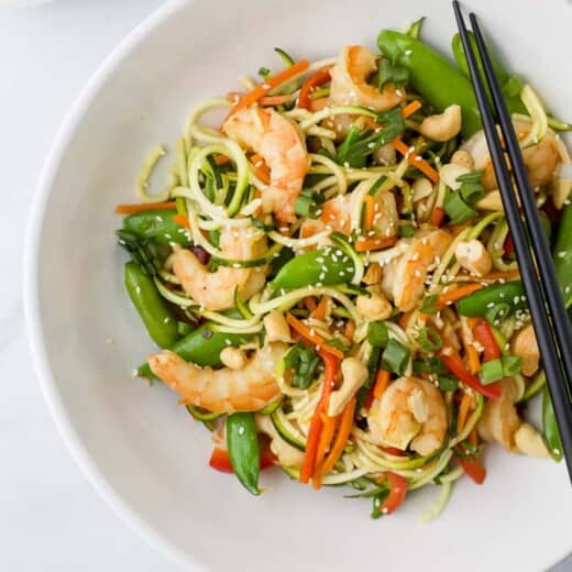 Shrimp Stir Fry with Zucchini Noodles-4