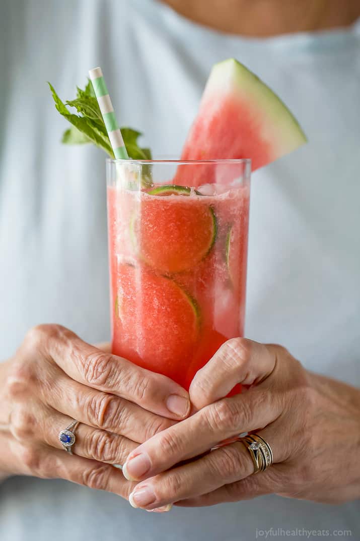 Vodka Watermelon Cocktail the perfect refreshing drink to sip on this summer! Easy, light and made with 4 ingredients you're gonna love this party cocktail! Only 136 calories a serving!