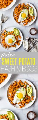 Pinterest photo for sweet potato hash with recipe name.