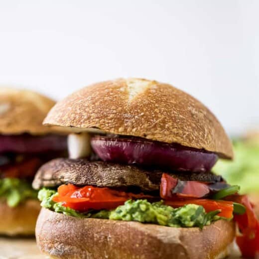 Portobello Burgers with Avocado Chimichurri-3