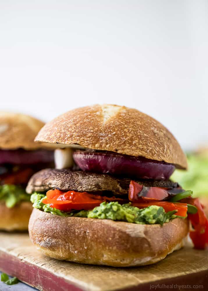 Grilled Portobello Burgers with a zesty Avocado Chimichurri is one perfect way to amp up Meatless Monday. This easy 30 minute burger will be a hit this summer! 