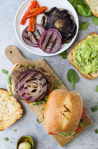 Portobello Burgers with Avocado Chimichurri-4