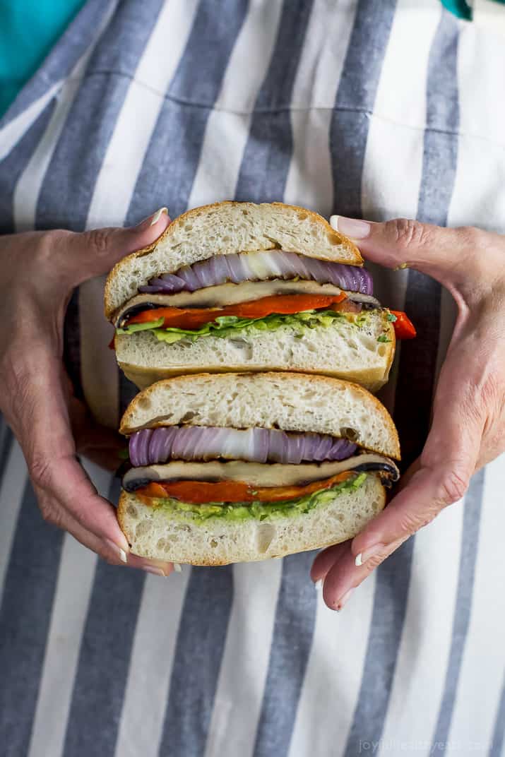 Grilled Portobello Burgers with a zesty Avocado Chimichurri is one perfect way to amp up Meatless Monday. This easy 30 minute burger will be a hit this summer! 